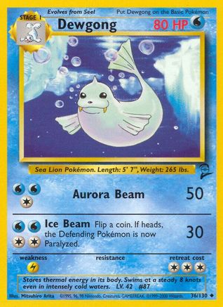 Dewgong 36/130 - Base Set 2 - Poke-Collect