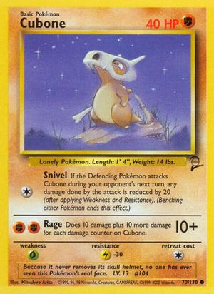 Cubone 70/130 - Base Set 2