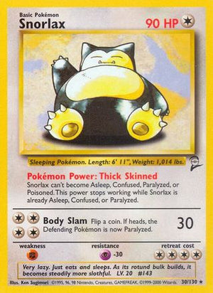 Snorlax 30/130 - Base Set 2 - Poke-Collect