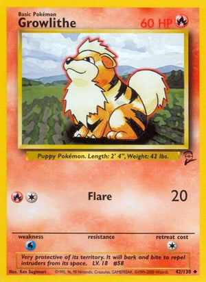 Growlithe 42/130 - Base Set 2 - Poke-Collect