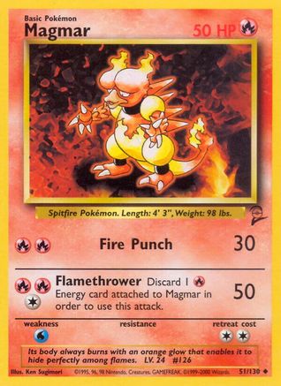 Magmar 51/130 - Base Set 2 - Poke-Collect