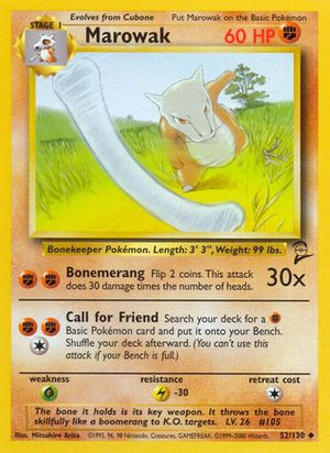 Marowak 52/130 - Base Set 2 - Poke-Collect