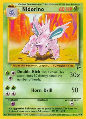 Nidorino 54/130 - Base Set 2 - Poke-Collect