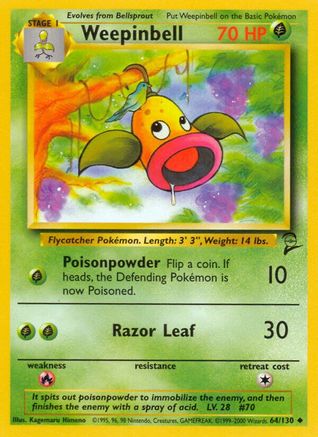 Weepinbell 64/130 - Base Set 2 - Poke-Collect