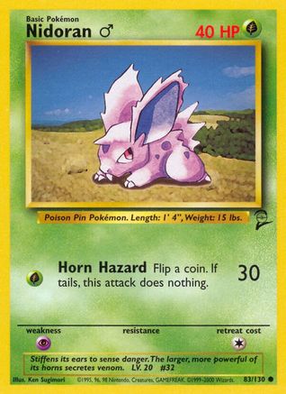 Nidoran ♂ 83/130 - Base Set 2 - Poke-Collect