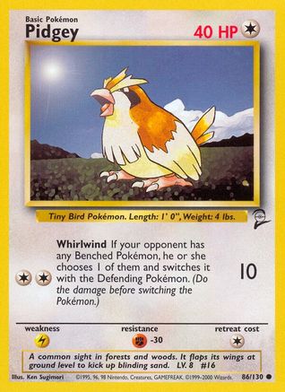 Pidgey 86/130 - Base Set 2 - Poke-Collect