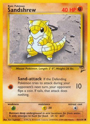 Sandshrew 91/130 - Base Set 2 - Poke-Collect