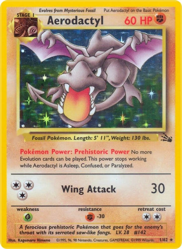 Aerodactyl (1) 1/62 - Fossil Unlimited Holofoil - Poke-Collect