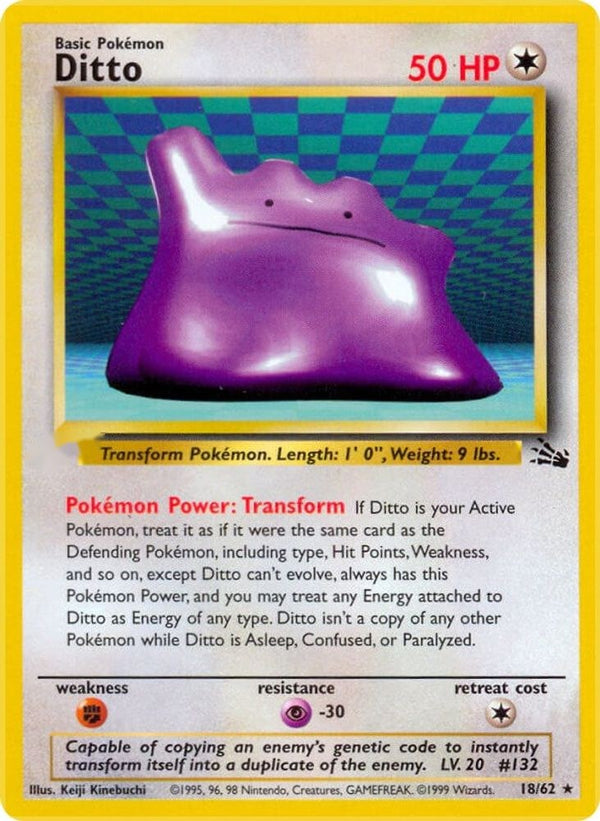 Ditto (18) 18/62 - Fossil Unlimited - Poke-Collect