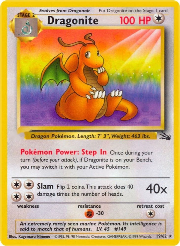 Dragonite (19) 19/62 - Fossil Unlimited - Poke-Collect