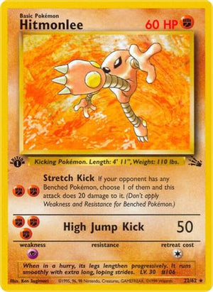 Hitmonlee 22/62 - Fossil 1st Edition - Poke-Collect