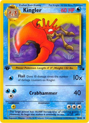 Kingler 38/62 - Fossil Unlimited - Poke-Collect
