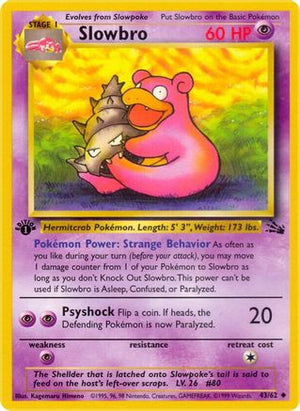 Slowbro 43/62 - Fossil 1st Edition