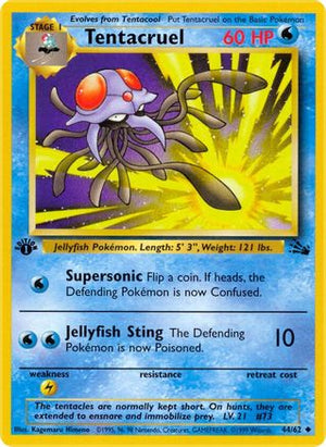 Tentacruel 44/62 - Fossil 1st Edition