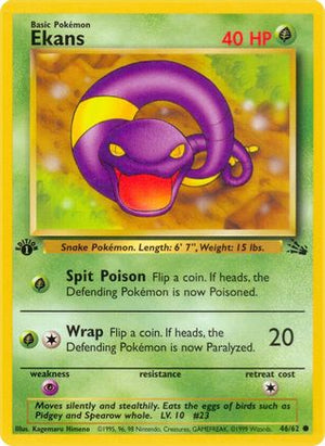 Ekans 46/62 - Fossil 1st Edition