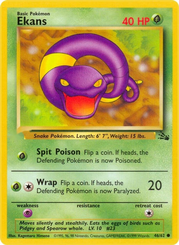 Ekans 46/62 - Fossil Unlimited - Poke-Collect