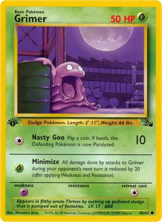 Grimer 48/62 - Fossil 1st Edition - Poke-Collect