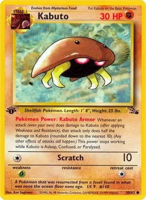 Kabuto 50/62 - Fossil Unlimited - Poke-Collect
