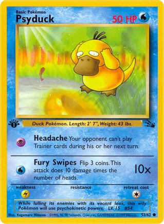 Psyduck 53/62 - Fossil 1st Edition - Poke-Collect