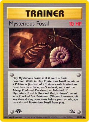 Mysterious Fossil 62/62 - Fossil 1st Edition