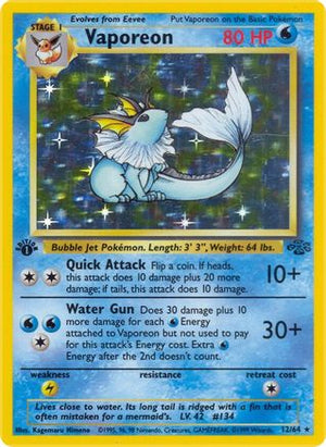 Vaporeon 12/64 - Jungle Unlimited Holofoil