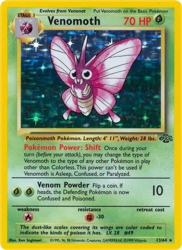 Venomoth 13/64 - Jungle Unlimited Holofoil - Poke-Collect