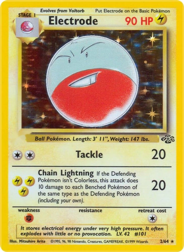 Electrode (2) 2/64 - Jungle Unlimited Holofoil - Poke-Collect