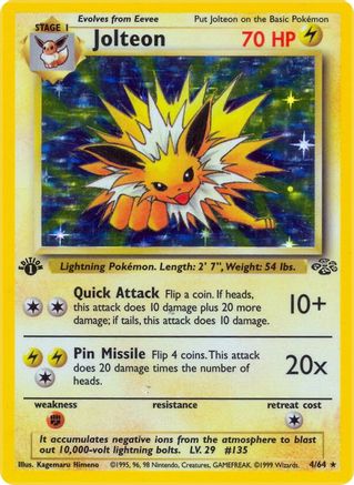 Jolteon (4) 4/64 - Jungle Unlimited Holofoil - Poke-Collect