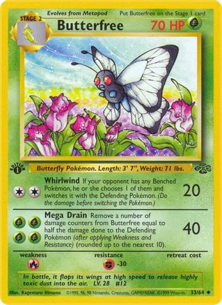 Butterfree 33/64 - Jungle 1st Edition - Poke-Collect