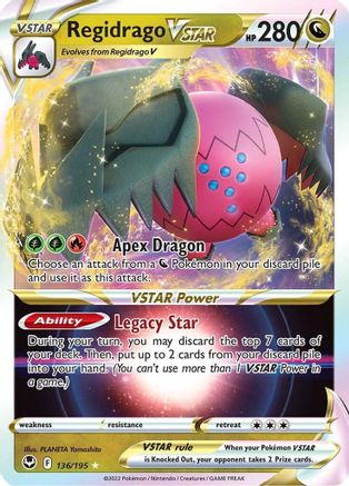 Regidrago VSTAR 136/195 - Silver Tempest Holofoil - Poke-Collect