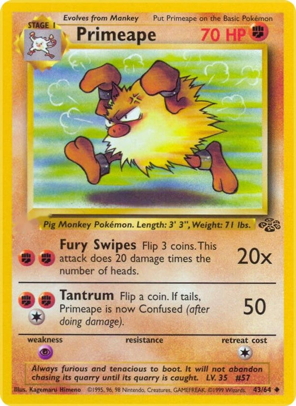 Primeape 43/64 - Jungle Unlimited - Poke-Collect