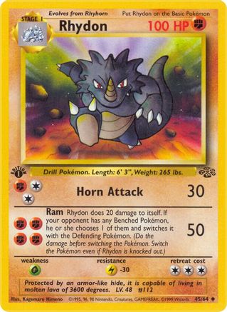 Rhydon 45/64 - Jungle 1st Edition - Poke-Collect
