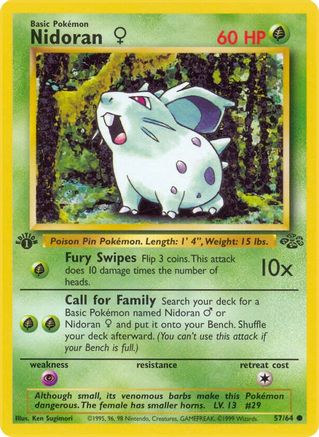 Nidoran ♀ 57/64 - Jungle 1st Edition - Poke-Collect