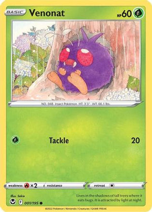 Venonat 1/195 - Silver Tempest - Poke-Collect