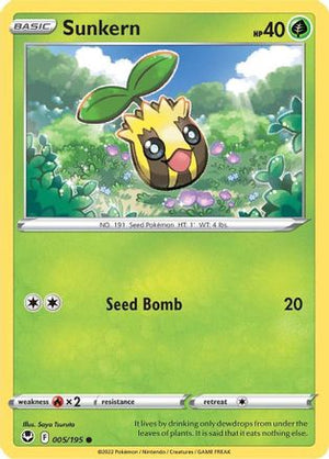 Sunkern 5/195 - Silver Tempest Reverse Holofoil - Poke-Collect