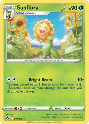 Sunflora 6/195 - Silver Tempest Reverse Holofoil - Poke-Collect