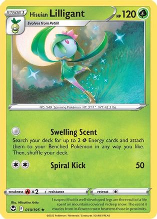 Hisuian Lilligant 10/195 - SWSH12 Silver Tempest Reverse Holofoil - Poke-Collect