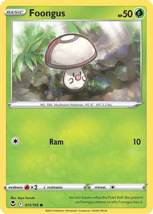 Foongus 11/195 - SWSH12 Silver Tempest Reverse Holofoil - Poke-Collect