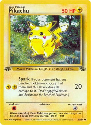 Pikachu 60/64 - Jungle 1st Edition