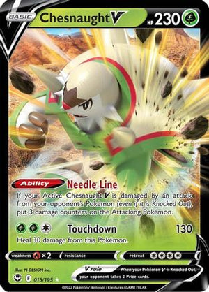 Chesnaught V 15/195 - Silver Tempest Holofoil