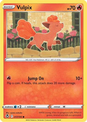 Vulpix 17/195 - Silver Tempest Reverse Holofoil - Poke-Collect