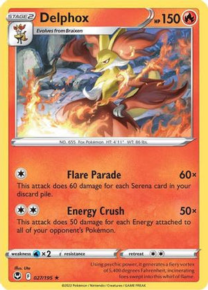 Delphox 27/195 - Silver Tempest Reverse Holofoil