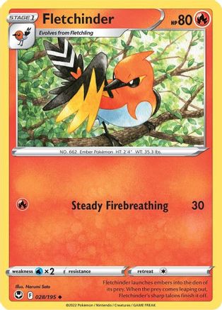 Fletchinder 28/195 - Silver Tempest - Poke-Collect