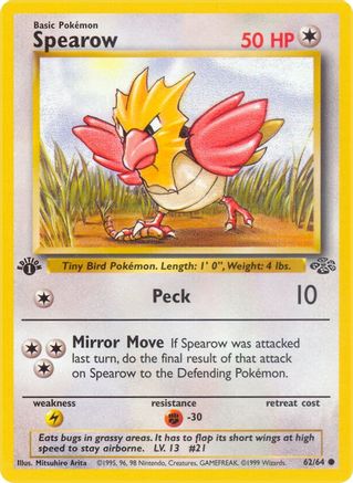 Spearow 62/64 - Jungle 1st Edition - Poke-Collect