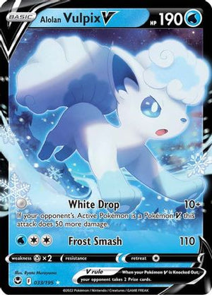 Alolan Vulpix V 33/195 - Silver Tempest Holofoil - Poke-Collect