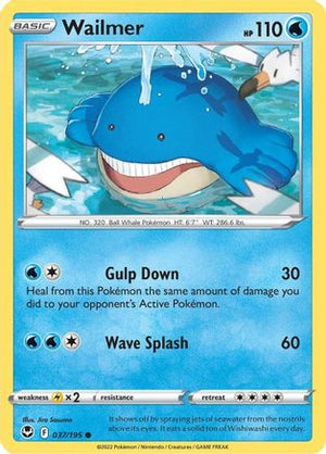 Wailmer 37/195 - Silver Tempest Reverse Holofoil - Poke-Collect