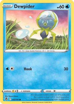 Dewpider 47/195 - SWSH12 Silver Tempest Reverse Holofoil - Poke-Collect