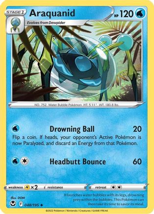 Araquanid 48/195 - SWSH12 Silver Tempest Reverse Holofoil - Poke-Collect