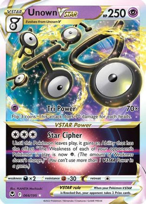 Unown VSTAR 66/195 - Silver Tempest Holofoil - Poke-Collect