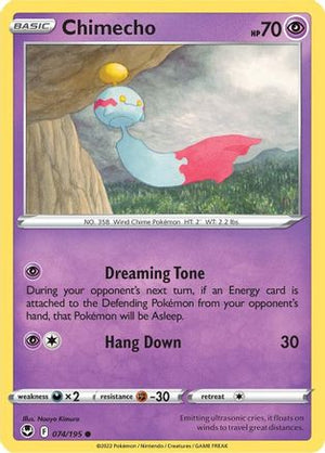 Chimecho 74/195 - SWSH12 Silver Tempest Reverse Holofoil - Poke-Collect
